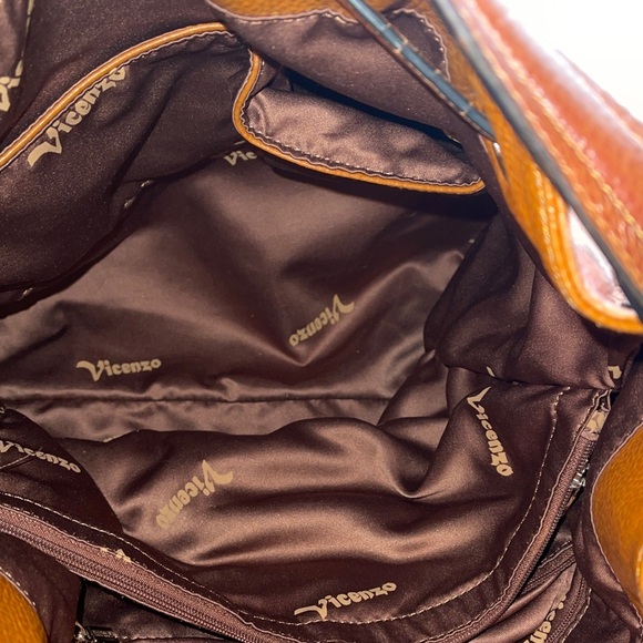 Vincenzo Stunning Honey Leather Tote Bag Shoulder or Backpack Vincenzo main image 6